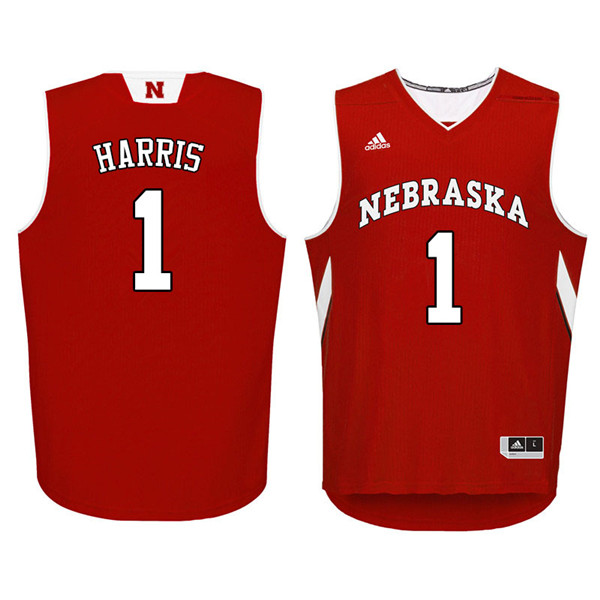 Men Nebraska Cornhuskers #1 Amir Harris College Basketball Jerseys Sale-Red